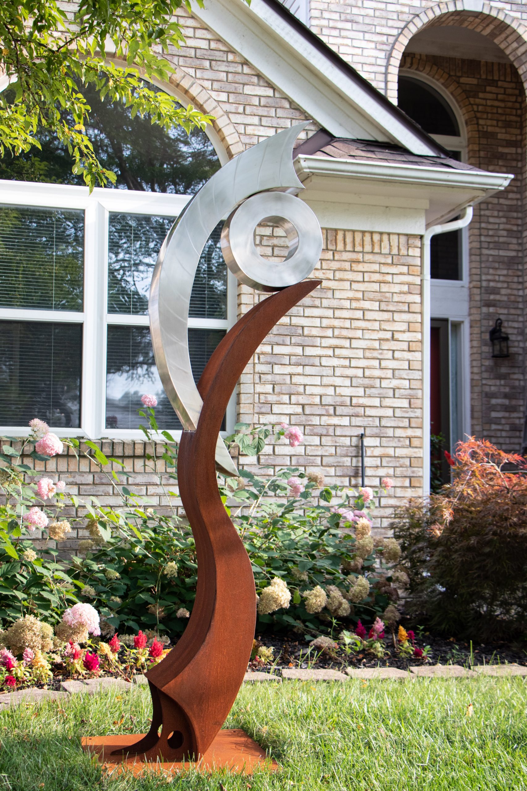Reaching original metal sculpture