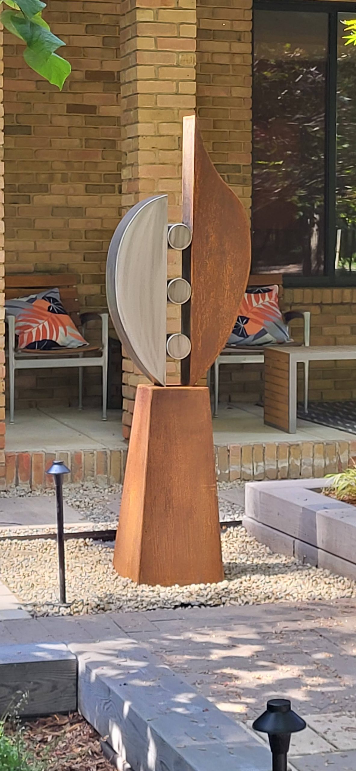Buttons original metal sculpture